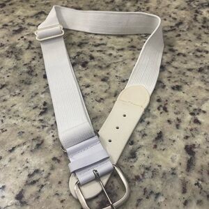 Adjustable Softball/Baseball Belt / Size: One Size / Color: White